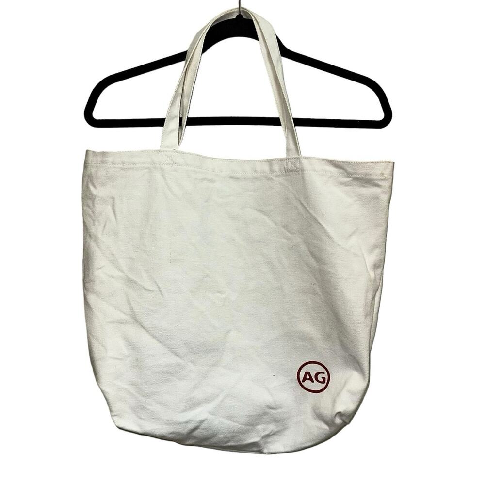 AG‎ Jeans Canvas Tote Bag 100% Cotton Cream Minimalist Shopper